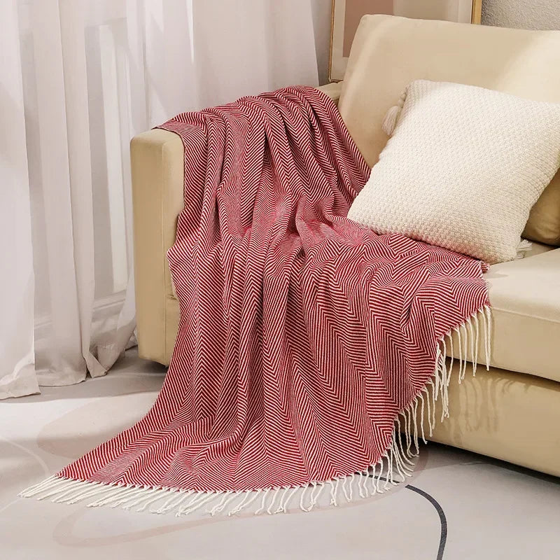 Nordische Streifen Wurf Sofa Decke
