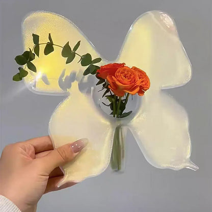 Frendorf | Künstlerische Schmetterling Klare Blumen Vase