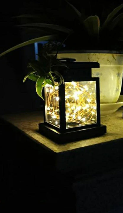 LED Retro Flackernde Hängelaterne: Helle Gehwegdekoration Solar Lampe für Außenpalastbeleuchtung