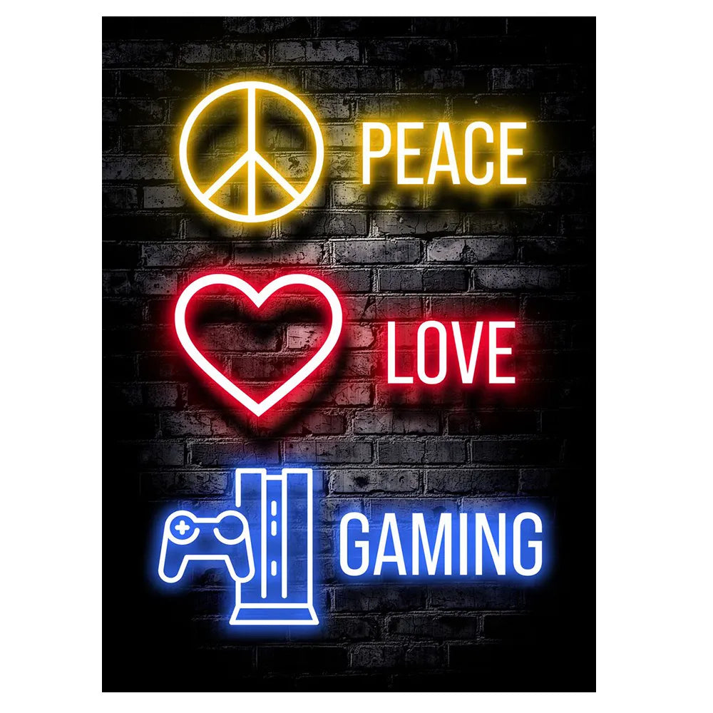 Frendorf | GameVibe Exquisite Gaming Art Poster Leinwanddruck | Hochwertige Wandkunst | Dekoration für Gamer & Spielzimmer