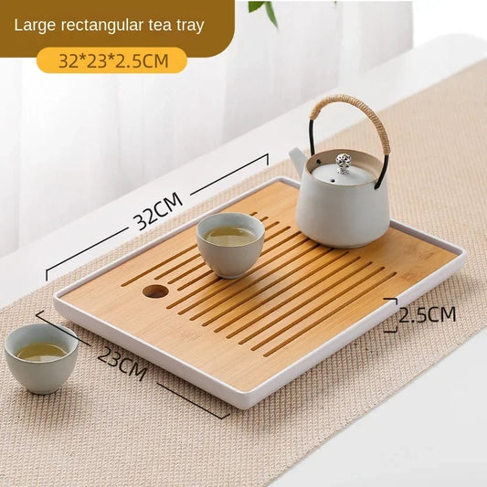 Japanisches Home Kung Fu Teetablett Teeset Tablett Kleine Meeres-Teetafel Einzelner Abtropfer für Teetassen
