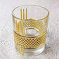 Goldene Auskleidung Whiskeyglas, Old Fashioned Rocks Gläser Tummler, Glaswaren für Cocktail Scotch, Bourbon, Gin, Vodka, Brandy