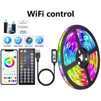 USB RGB LED Strip Lichter mit App-Steuerung für Raum- & Fernseher-Hintergrundbeleuchtung Deko