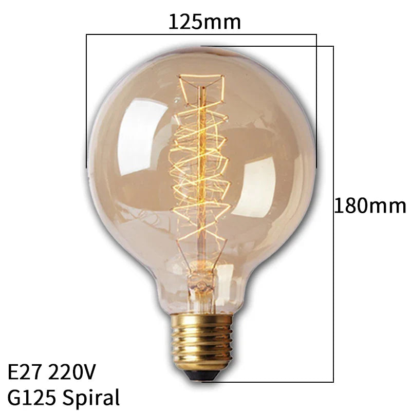 Dimmbar Edison Glühbirne (40W, E27 Sockel) - Vintage Stil Fadenlampe für Retro-Beleuchtung Vintage Edison Lampe Retro Licht