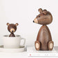 Dänische Holzbraune Bärenfamilie Ornamente