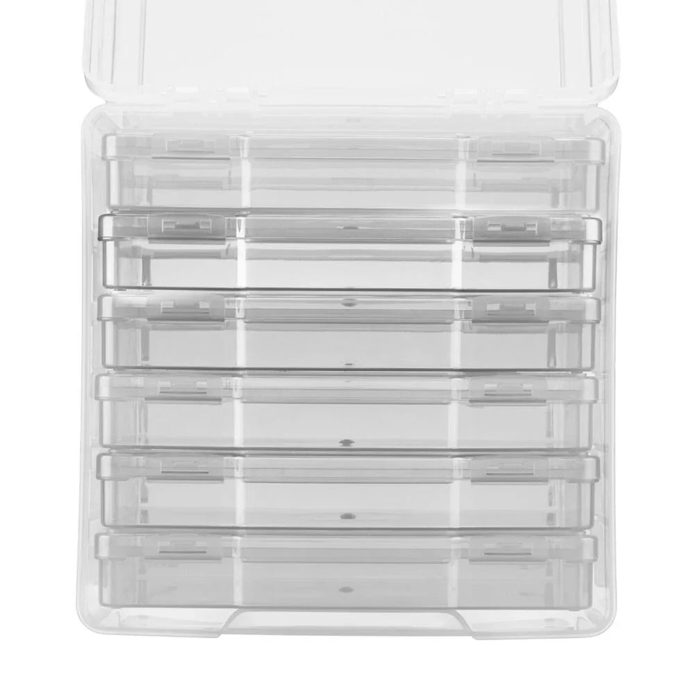 4x 6 Zoll Fotoalbum Organizer Box
