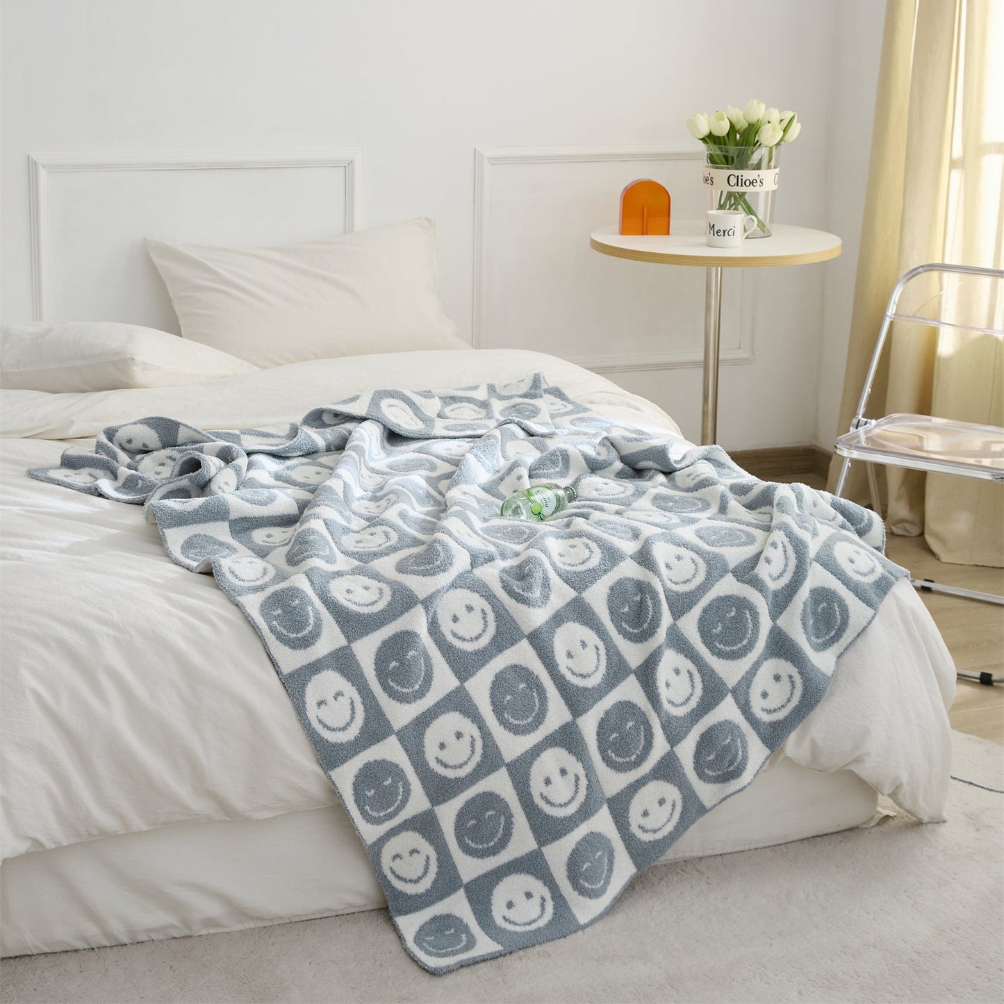 Smiley Kariert Decke