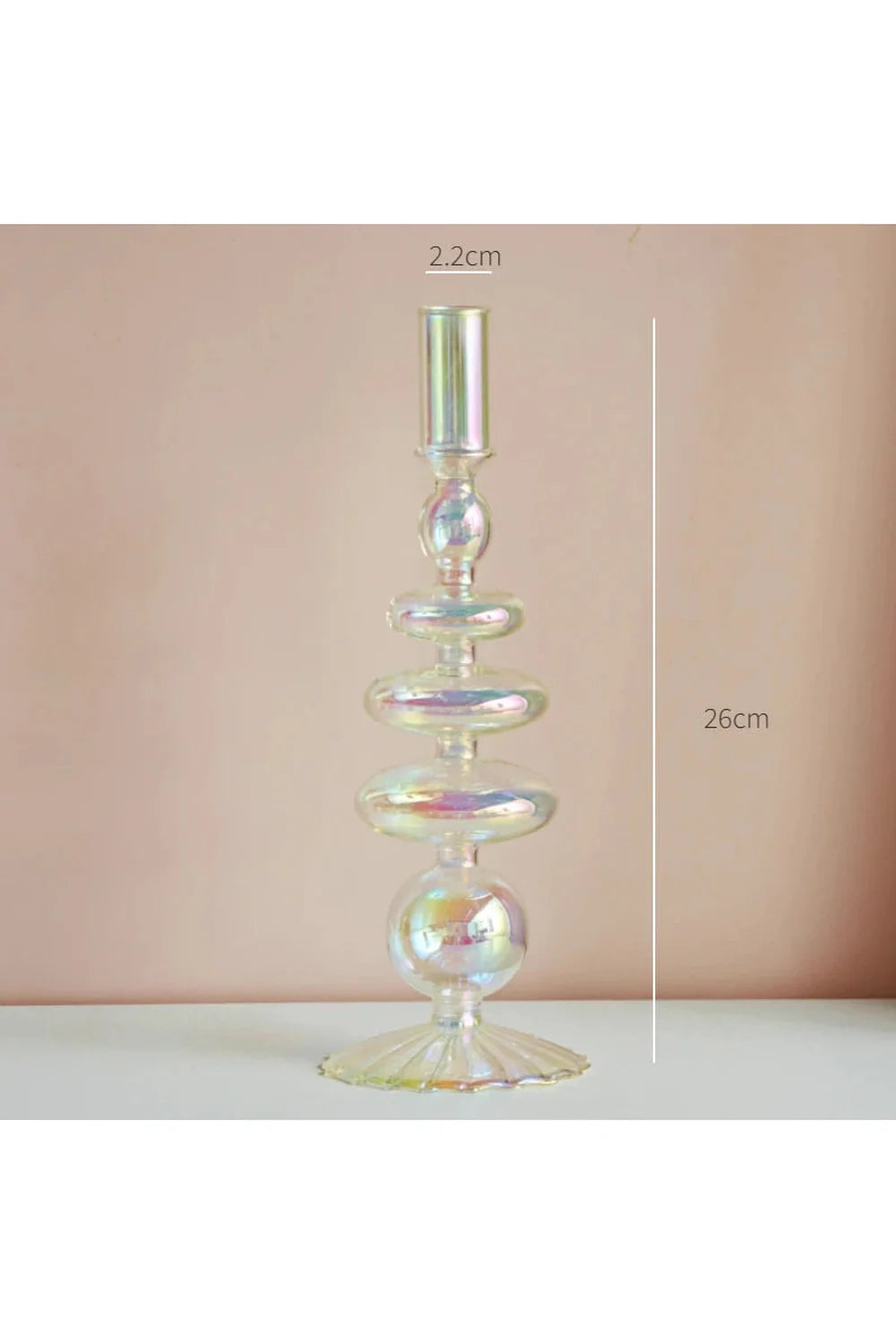 Regenbogen Glas Kerzenhalter