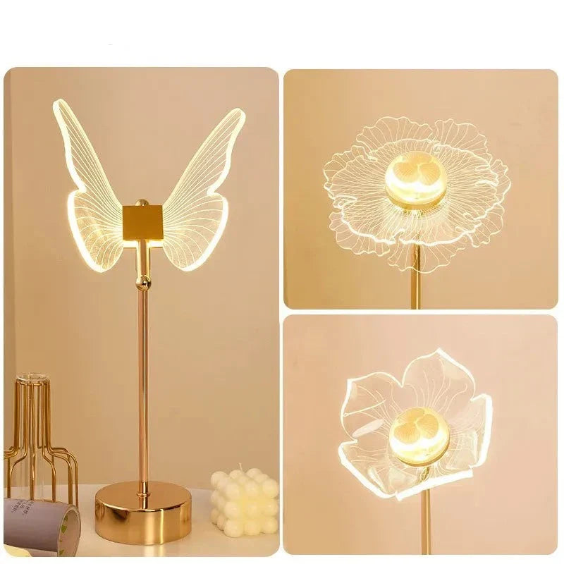 Frendorf | Acryl Schmetterling LED Tischlampe