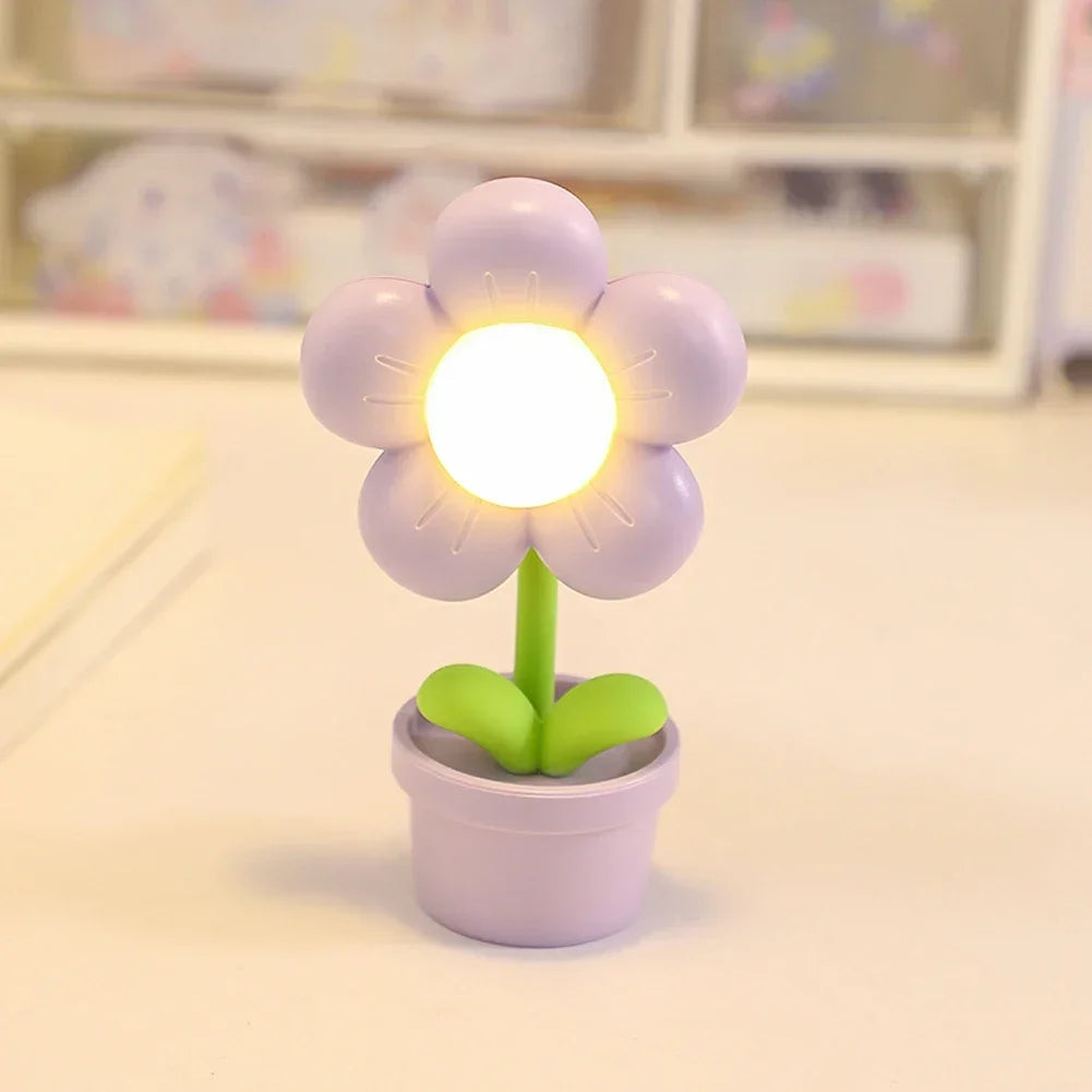 Mini LED Blumen Nachttischlampe