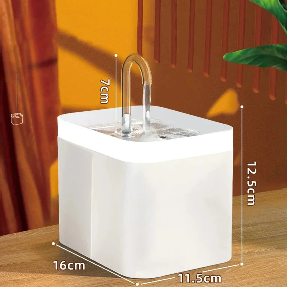 Frendorf | Ultra-leise Haustier-Wasserbrunnen mit intelligenter Filtration - 1,5 l Edelstahl