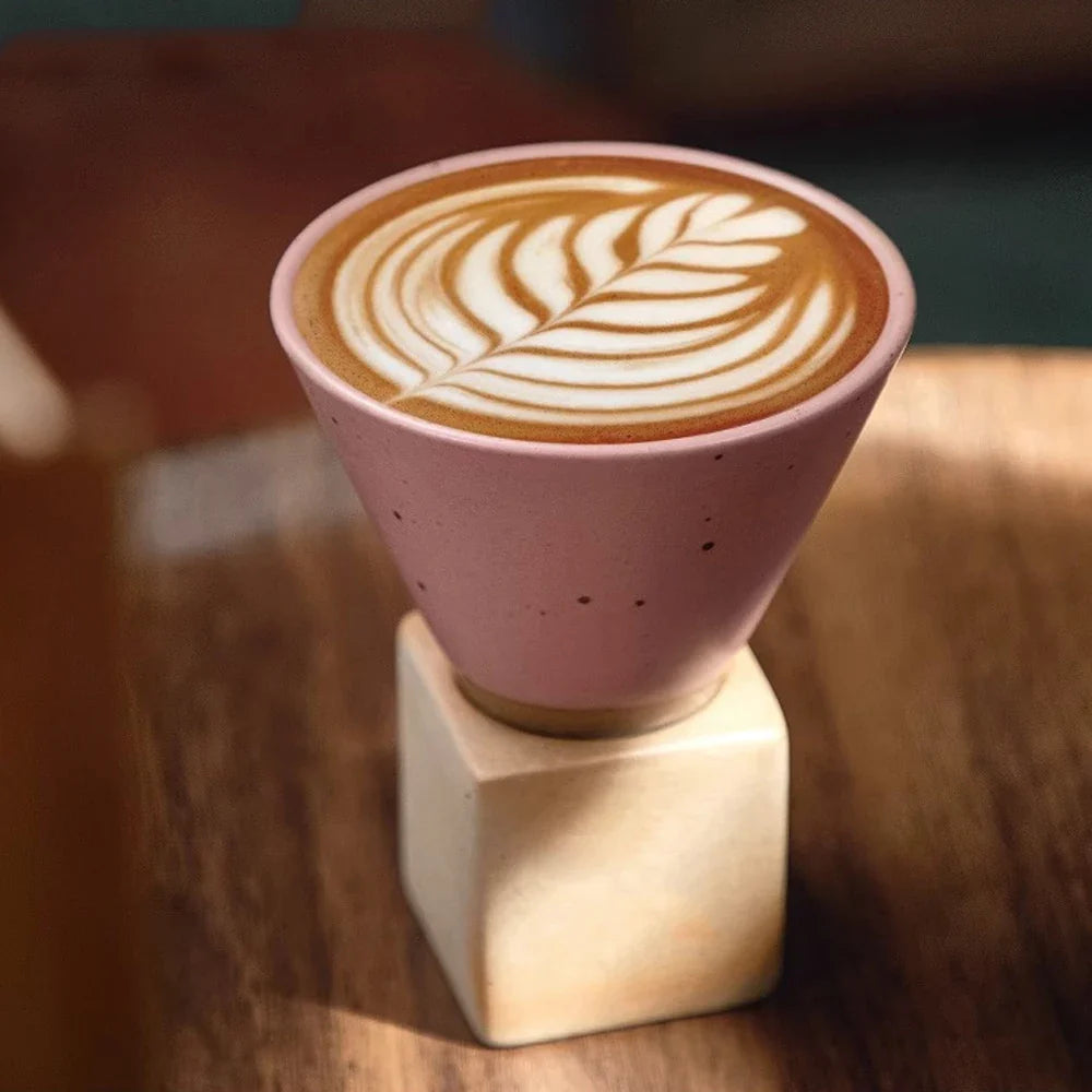 Japanische Kaffeetasse mit Untertasse, 1 Stück, Retro-Keramik-Teetasse, Becher, Latte, Espresso, Pull0, Blumen-Cappuccino, neue Keramiktasse, 100 ml/3,5 oz