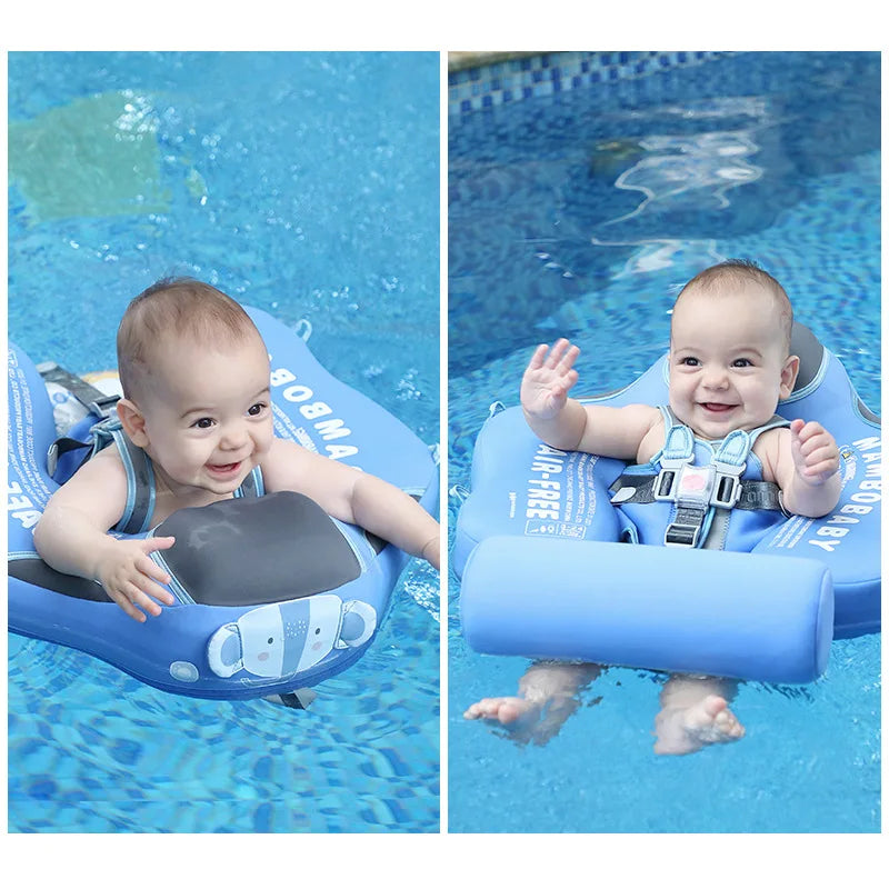 Mambobaby Nicht-aufblasbarer Baby-Schwimmring-Sitz - Poolspielzeug für Jungen und Mädchen - Lustige Accessoires für sicheres Wasser Spielen