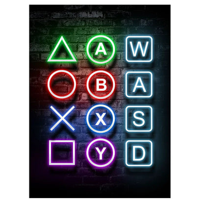 Frendorf | GameVibe Exquisite Gaming Art Poster Leinwanddruck | Hochwertige Wandkunst | Dekoration für Gamer & Spielzimmer