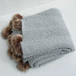 Frendorf | HeartKnit Kuscheldecke aus Chenille | Strickdesign | Für Bett & Sofa | Weich & Gemütlich