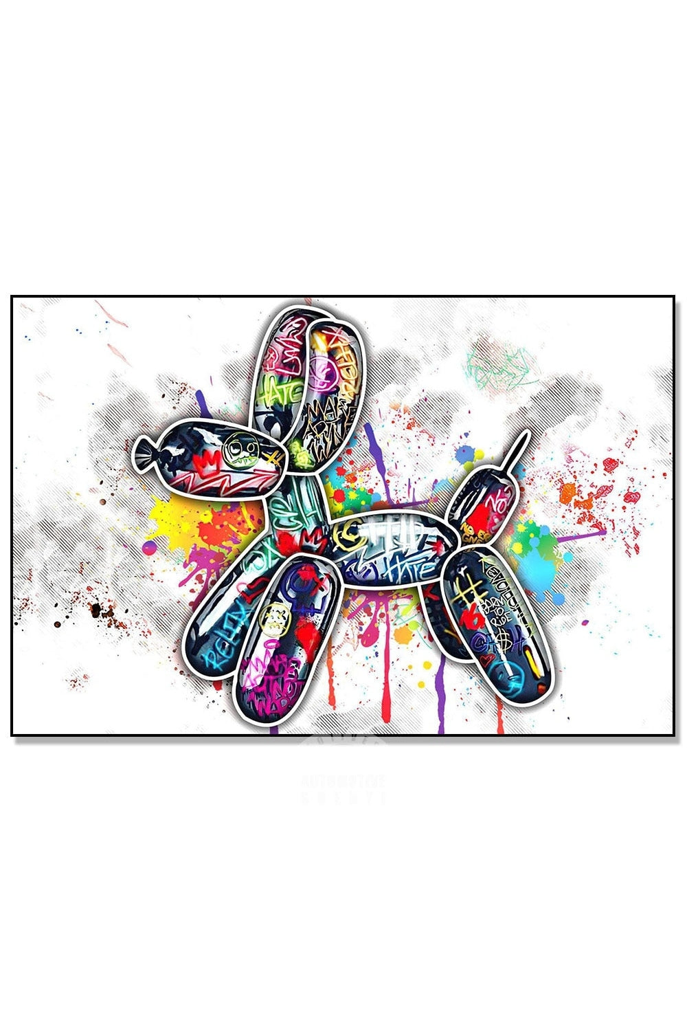 Nachdenklich stimmendes Graffiti Ballon Poster