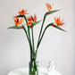 Frendorf | Künstliche Paradiesvogelblumen – 3 Stück Gummi-Strelitzia 62,2 cm langer Stiel für DIY-Home- & Partydécor