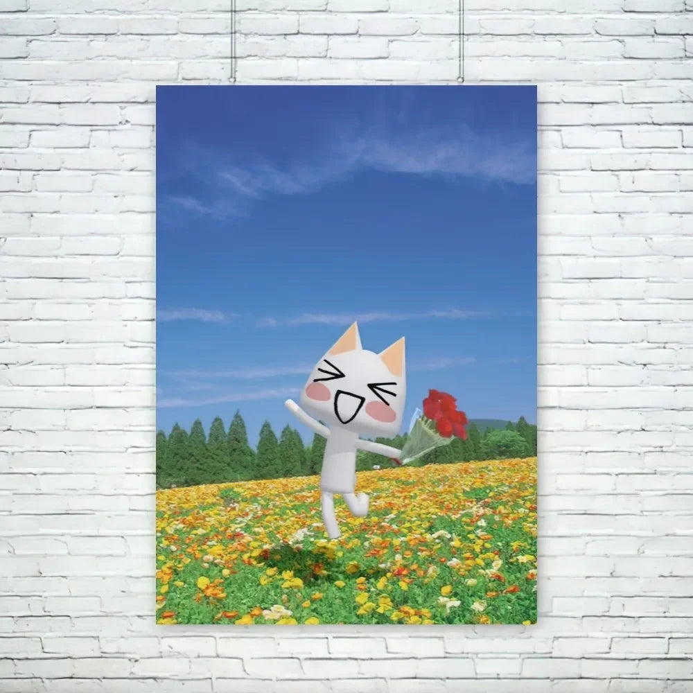 Cartoon Inoue toro Süßer Poster Wandbilder Für Wohnzimmer Herbst Dekor Klein