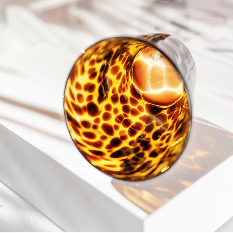 Leopard Retro Trinkglas