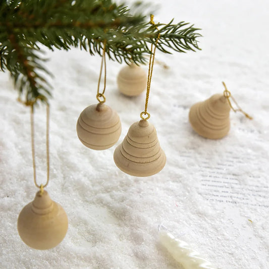 Frendorf | 3 Stück Holz Weihnachtsbaum Dekor