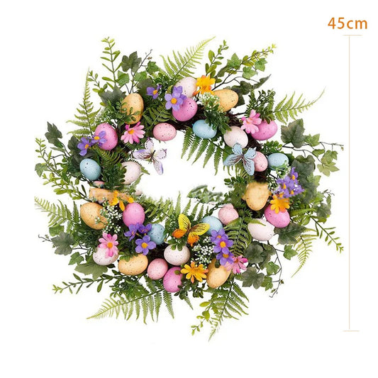 5 Styel Bow Ribbon Ostereierkranz Ostereier Girlande Türornamente Wanddeko Frohe Ostern 2023 Dekor für Zuhause Kinder