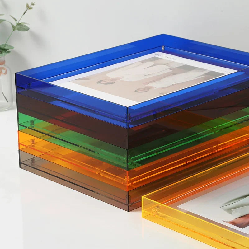 Frendorf | FrameLuxe Doppelseitiger Acrylfoto-Rahmen | Transparent & Modern | Magnetisch | Ideal für Zuhause & Büro