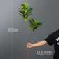 103cm/132cm Künstlicher Ficusbaumzweig Große Fake-Baumwollpflanzen Plastikgummibaumblätter Für Zuhause Garten Büro Raum Dekoration