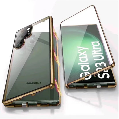 Frendorf | Metall Aluminiumlegierung 360 Hülle mit Sicherheitsverschluss für Samsung Galaxy S24-S23 Serie