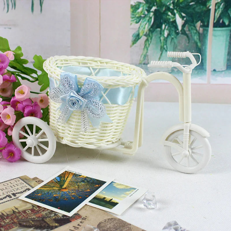 Frendorf | BlossomRide Dekoratives Fahrrad-Blumenkörbchen | Vintage Dreirad-Design | Perfekt für Hochzeitsdekorationen, Partys & Zuhause