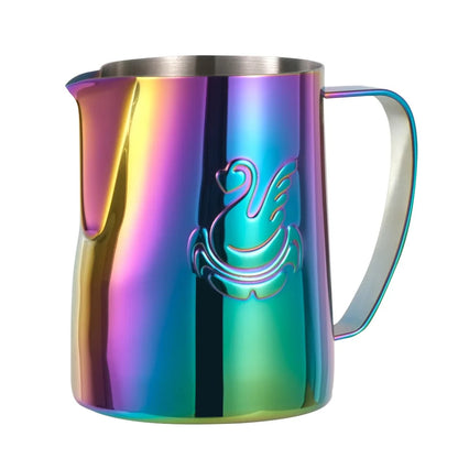 600ml Edelstahl-Kaffeekanne Milchaufschäumer Tasse Sahnebereiter Espresso Latte Art Werkzeug Eleganter Schwan