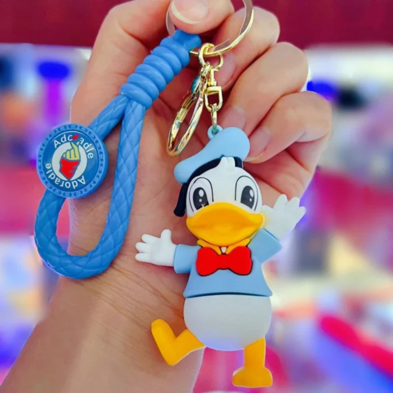 Anime Disney Schlüsselanhänger - Süßer Mickey Mouse, Minnie, Lilo und Stitch Cartoon Schlüsselring, Ornament und Autoanhänger, Perfekte Geschenke für Kinder