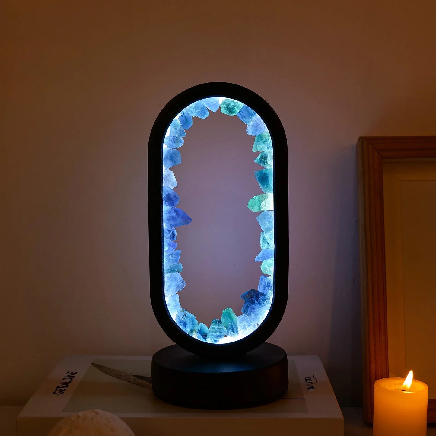 Natürliche Amethyst Oval Nachtlicht