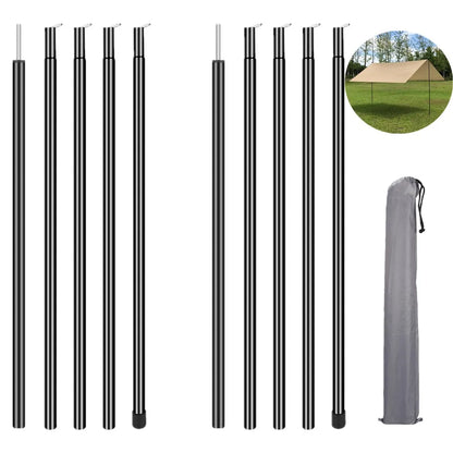 Teleskop-Zeltgestänge - Verstellbare Aluminiumlegierungsstangen für Rucksackreisen, Wandern, Camping, Sonnenschutzdach-Zubehörset