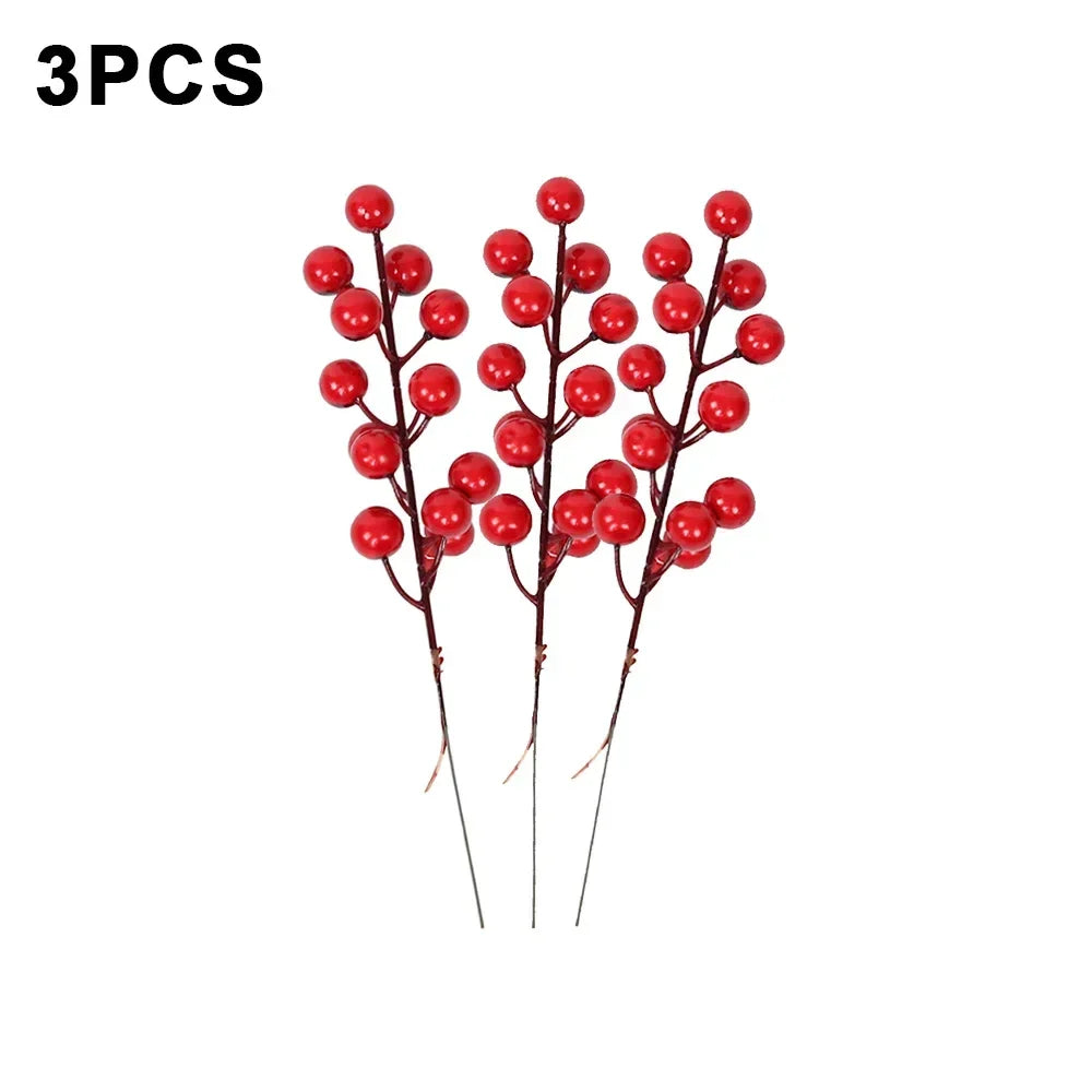 Künstliche rote Beeren DIY Weihnachtsbaum Party Dekoration