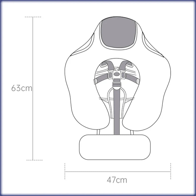Frendorf | Baby Schwimmring mit Dach – Schwimmhilfe mit Sicherheitsgurt & UV-Schutz