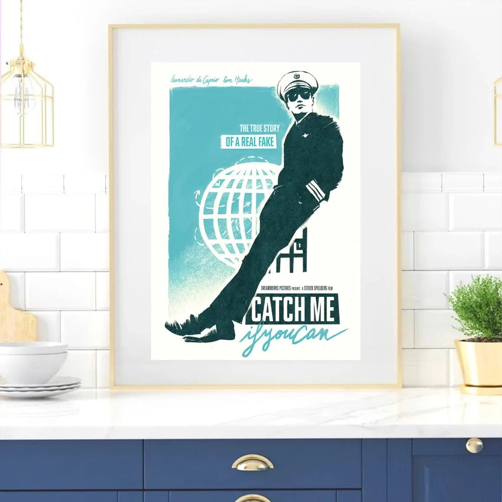 Movie Catch Me If You Can Poster Home Room Decor Livingroom Bedroom Aesthetic Art Wall Painting Stickers