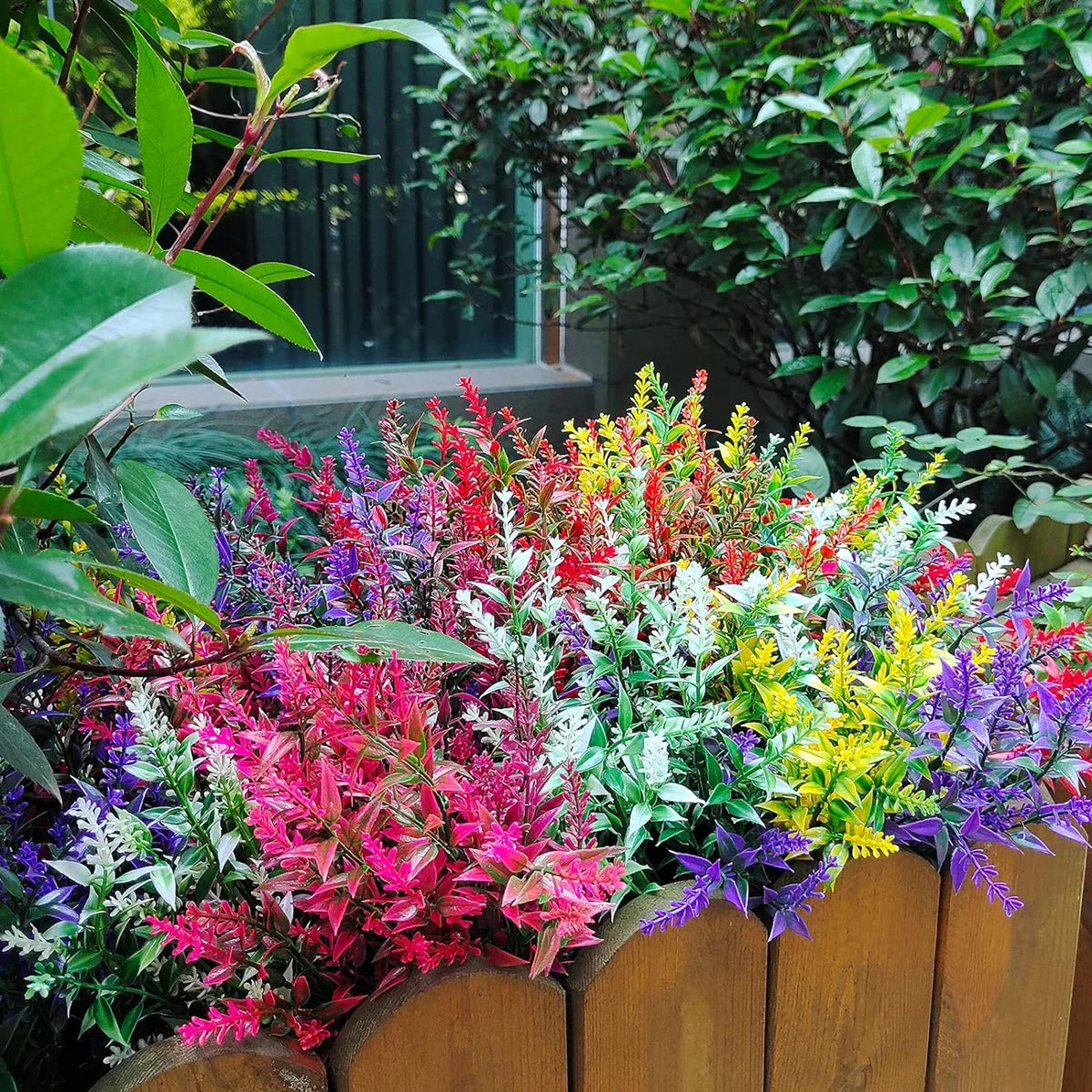 Frendorf | 12 Stück künstliche Lavendel-Pflanzen – UV-beständig, farbecht verblasst, Kunstblumen für Hochzeit, Zuhause, Weihnachtskranz und Außengarten Dekoration