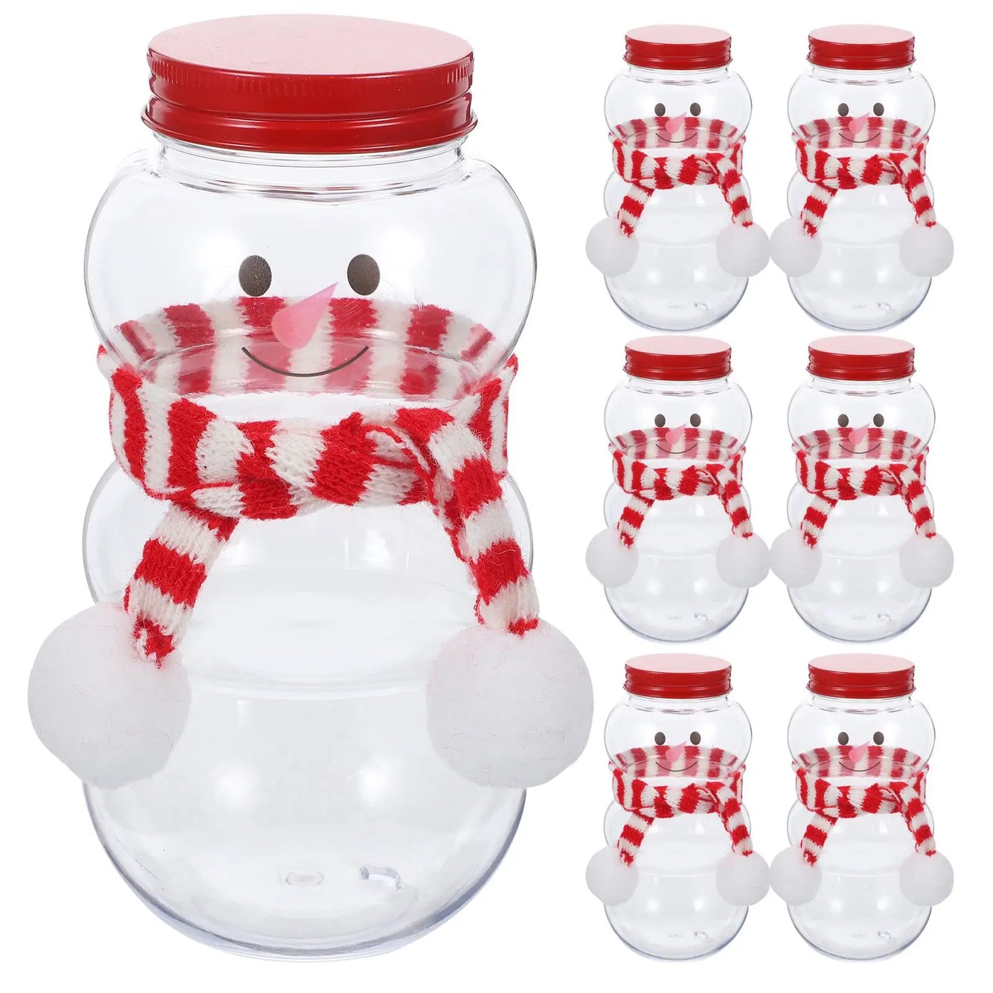 Frendorf | 10 Stück Weihnachts-Schneemann-Flaschen mit Deckel