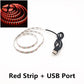 USB LED Nachtlichtstreifen - DC5V, SMD 3528, 50CM 1M 2M 3M 4M 5M Längen, mit USB-Anschluss für TV, PC, Laptop