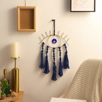 Evil Eye Makramee Wandbehang Traumfänger Boho Zimmer Dekor Türkisches Auge Wohnzimmer Schlafzimmer Feng Shui Amulett Heimdekoration