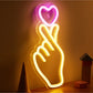 Hand Herz LED Neon