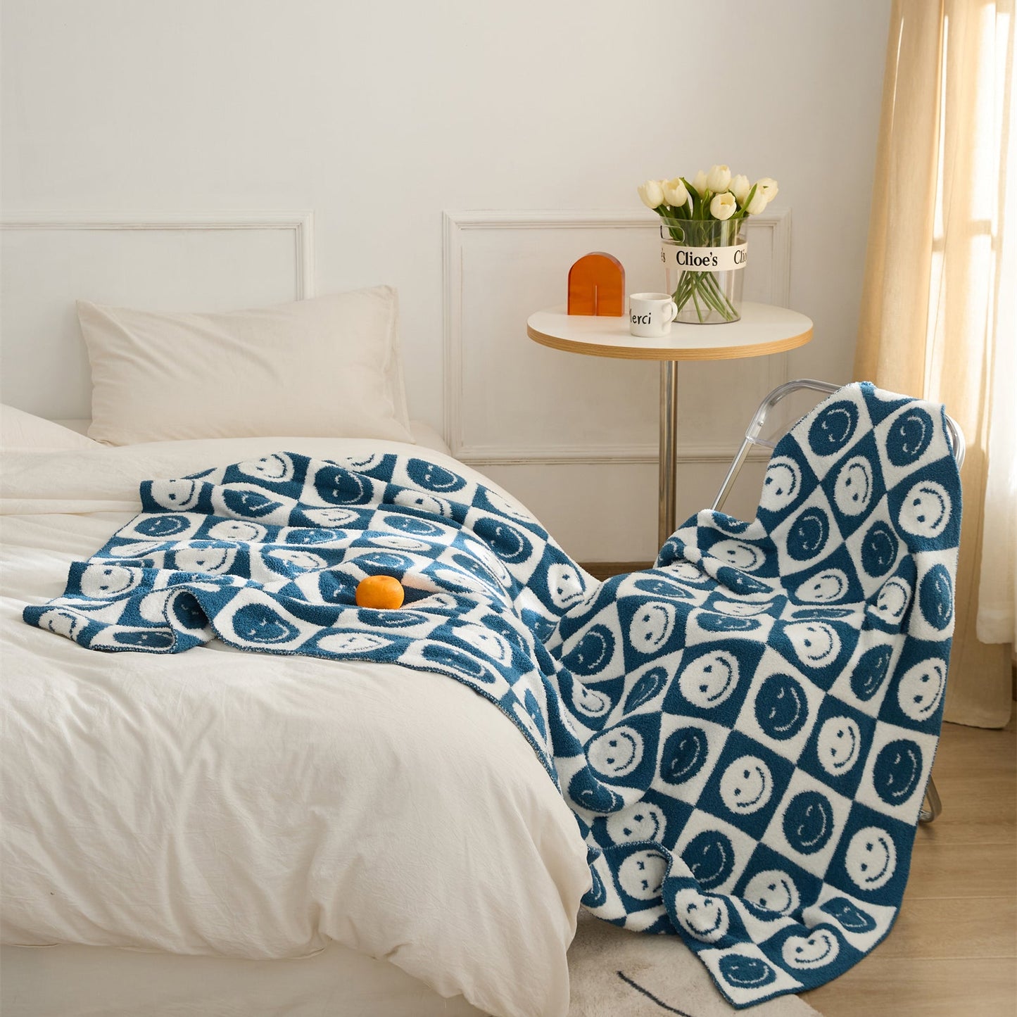 Smiley Kariert Decke