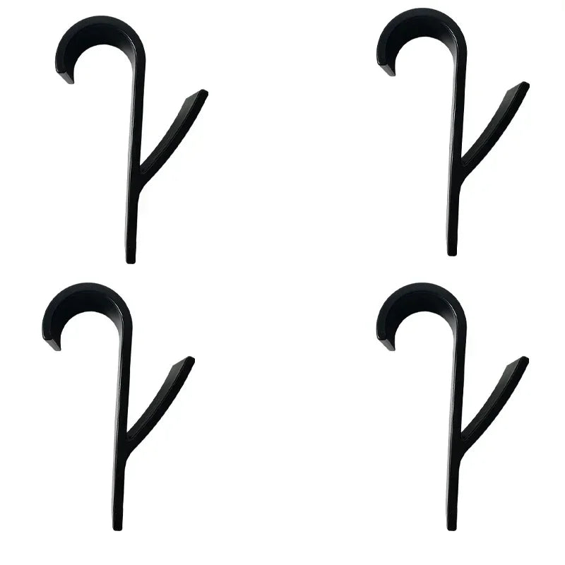 Vielseitige Küchen- & Badezimmerhaken Clips Stauraumregal - Weißer klarer Haken für Handtuchheizkörper, Kleidung, Schals, Haken und mehr