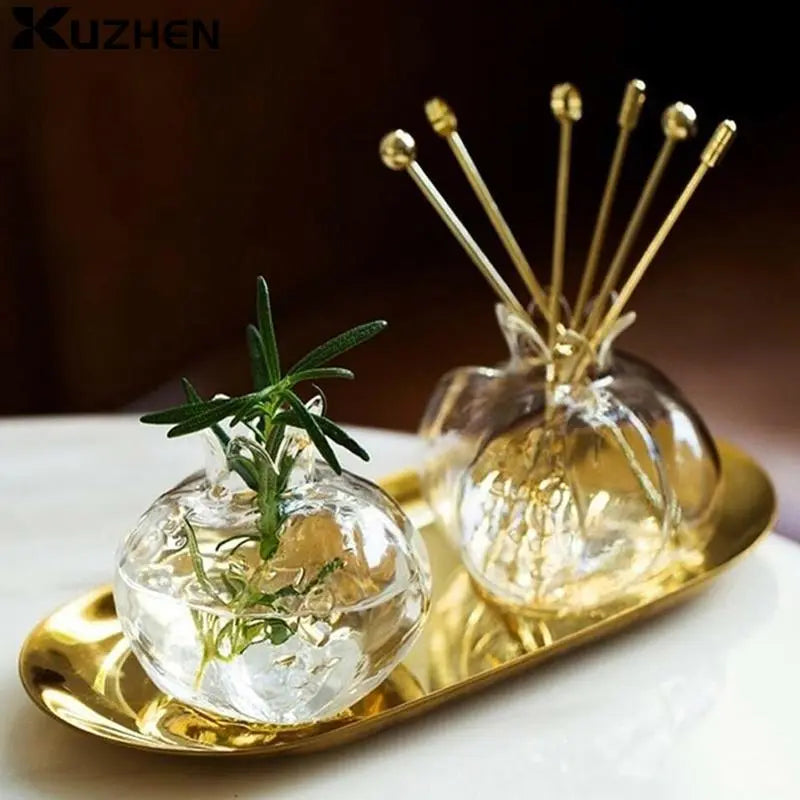 Granatapfel Vase Glas Wohnkultur Vase Obst Vase Raumdekor Kreative Dekoration Obst Cachepot Wohnungsdekoration Blumenvasen