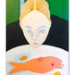 Abstract Frau Thema Leinwand Poster
