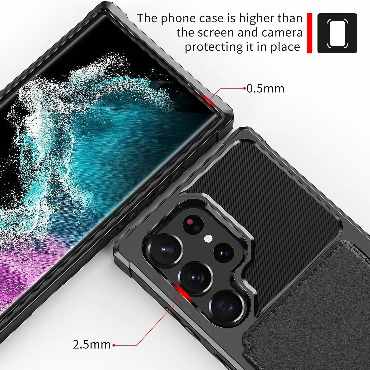 Frendorf | Pinnacle Wallet-Hülle mit Kartenhalter für Samsung Galaxy S23 Ultra