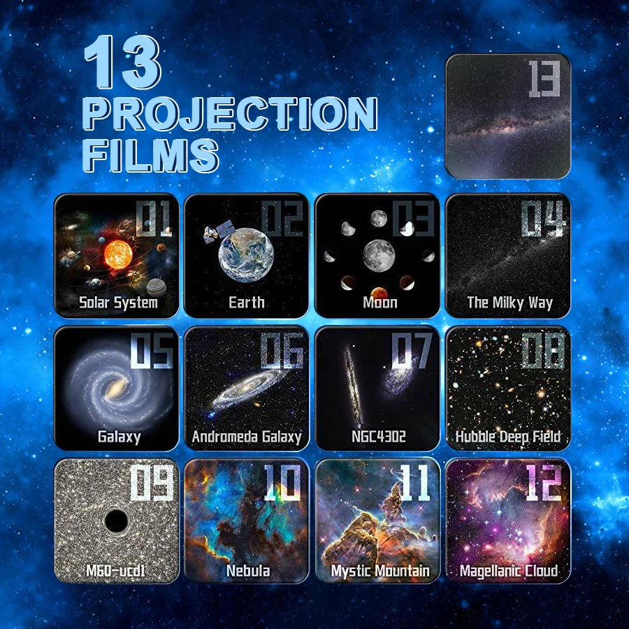 NEUE 13 In 1 Planetarium Galaxy Sternen Himmel Projektor Nachtlicht HD Stern Aurora Projektion Lampe Für Kinder Schlafzimmer Hause party Dekor