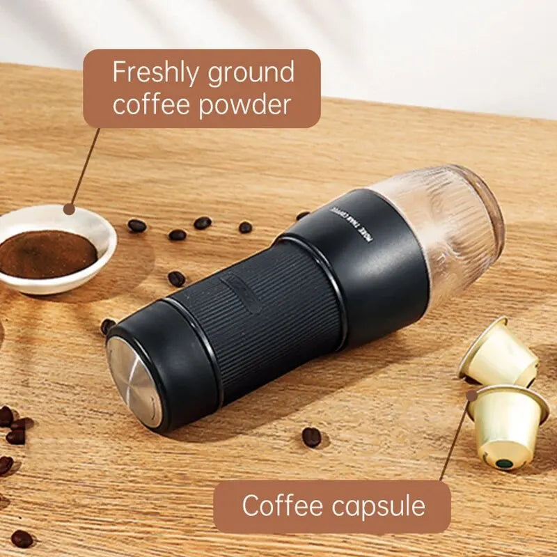 Tragbare Kaffeemaschine 18 Bar, Handdruckbetrieb, ZZUOM CM101, Kompakte Extraktion für Outdoor-Camping-Reise-Nutzung