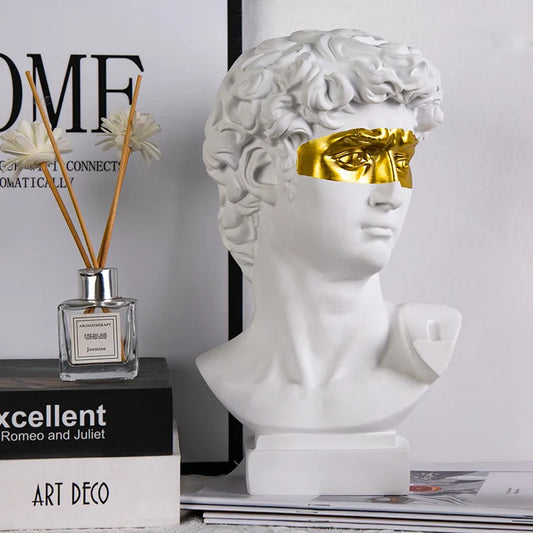 Europäische Wohnkultur David Kopf ResinStatuen Statuen Wohnkultur Moderne abstrakte Kunst Büste Skulptur Kunst Skizze Praxis