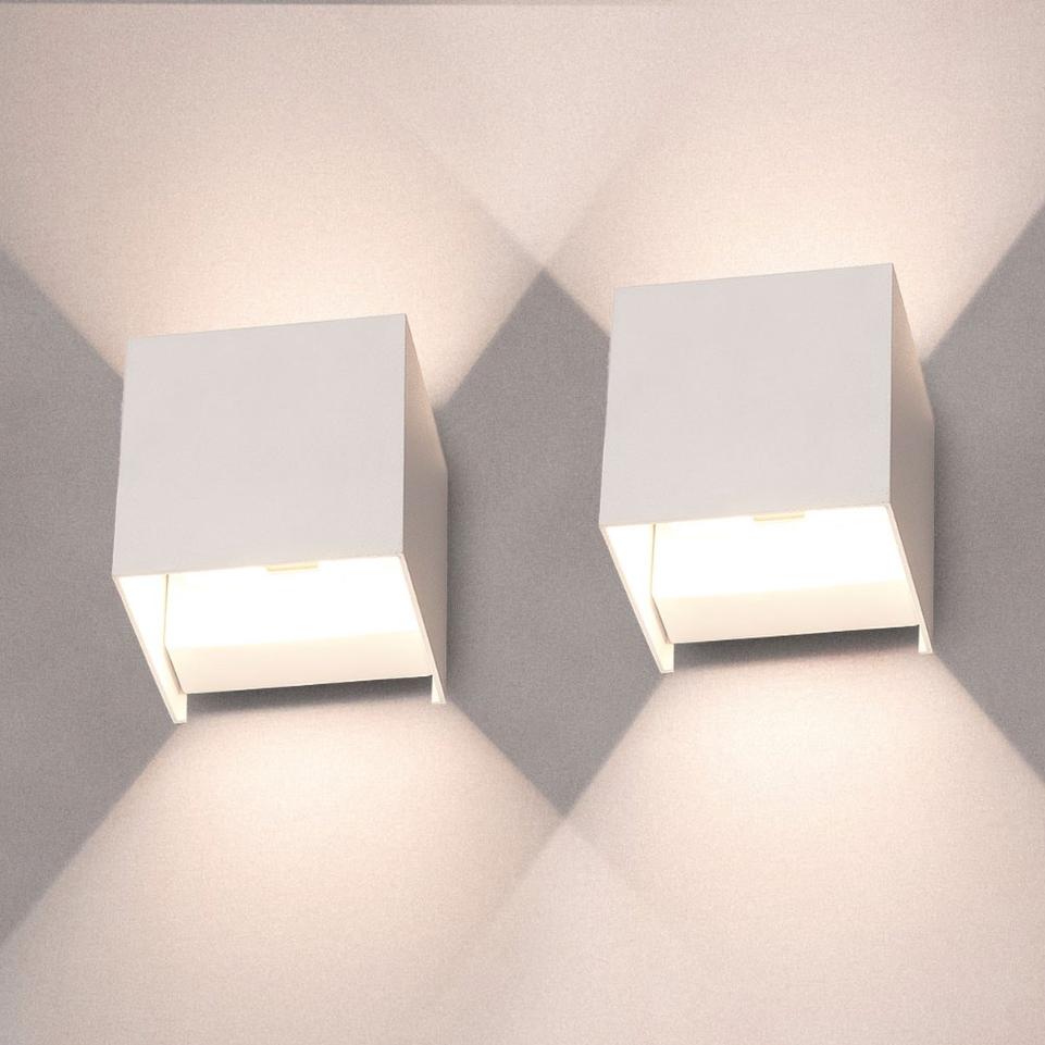 LED Cube Wandlampen | 1+1 Gratis | Moderne Außenbeleuchtung